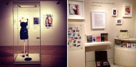 As well as showcasing her famous frocks, the exhibition gives insight into Amy's reading habits.