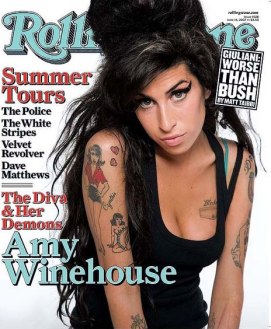 At the height of her fame... Winehouse on the cover of Rolling Stone.
