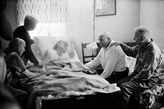Closer to home: Kashi photographed a deathbed scene in West Virginia as part of his book Aging in America. Photo (c) Ed Kashi/VII Photo