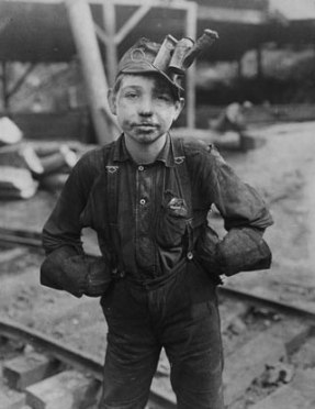 A boy working in a coal mine, 1909-1913, (c) Lewis Hine