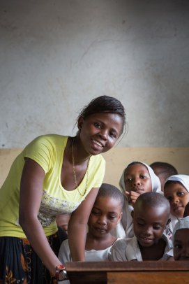 Born in a slum in Tanzania, Farida Mussa is now an English teacher. Image (c) Mark Tuschman