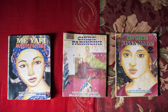 Three examples of littattafan soyayya novels. Image (c) Glenna Gordon