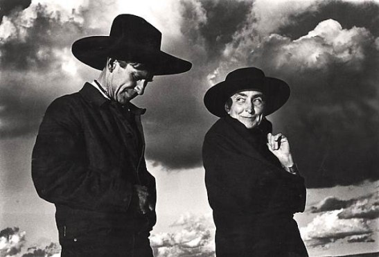 Georgia O'Keeffe and Orville Cox- Canyon de Chelly National Monument, 1937, by Ansel Adams